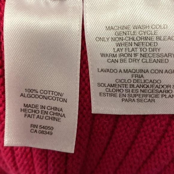 Anne Klein Cardigan ribbed pink with 3/4 cuffed sleeves. 100% cotton. Medium
C - Picture 8 of 11